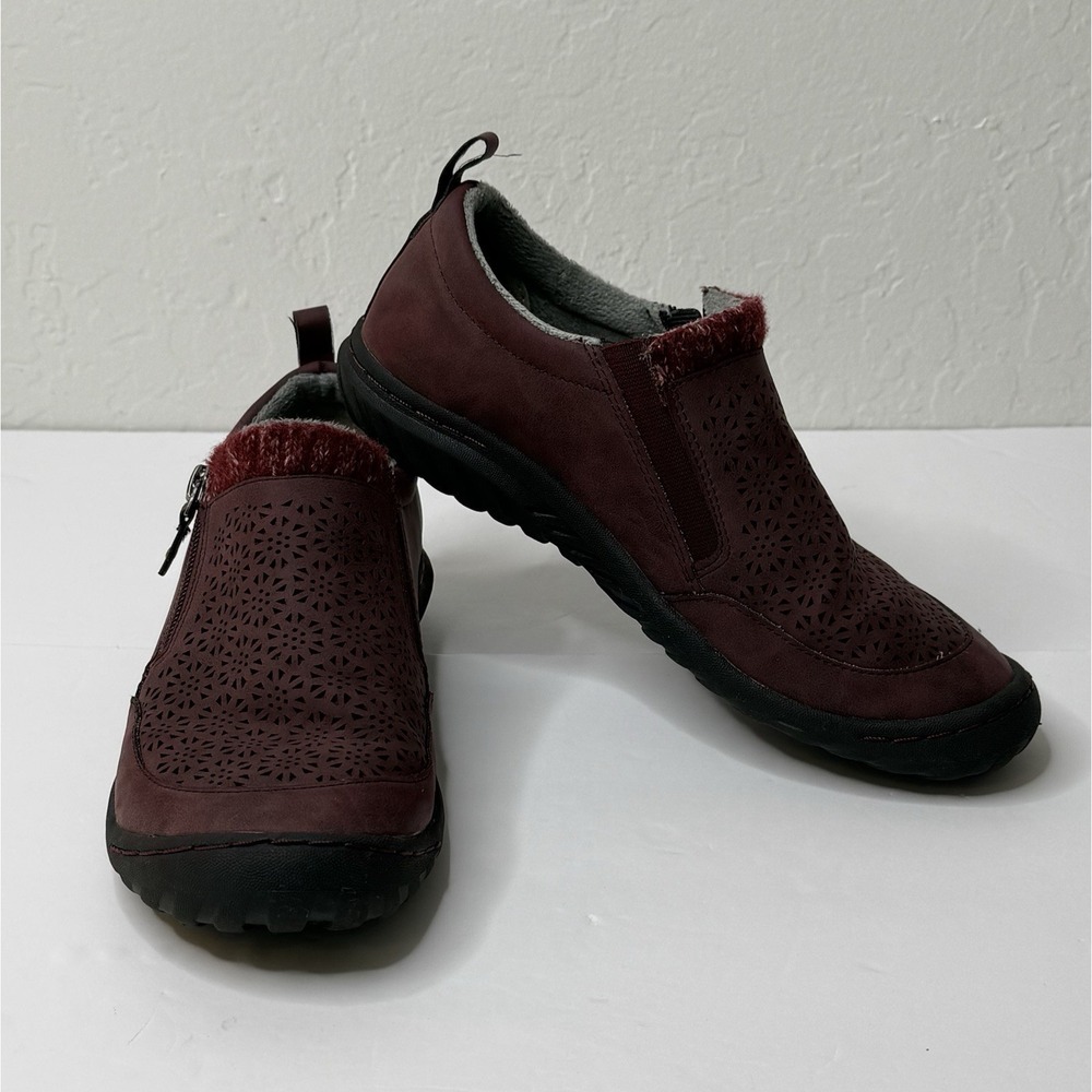 JBU by Jambu Amber Maroon Slip On Shoe Women's‎ Size 7M Comfort Easy Grannycore